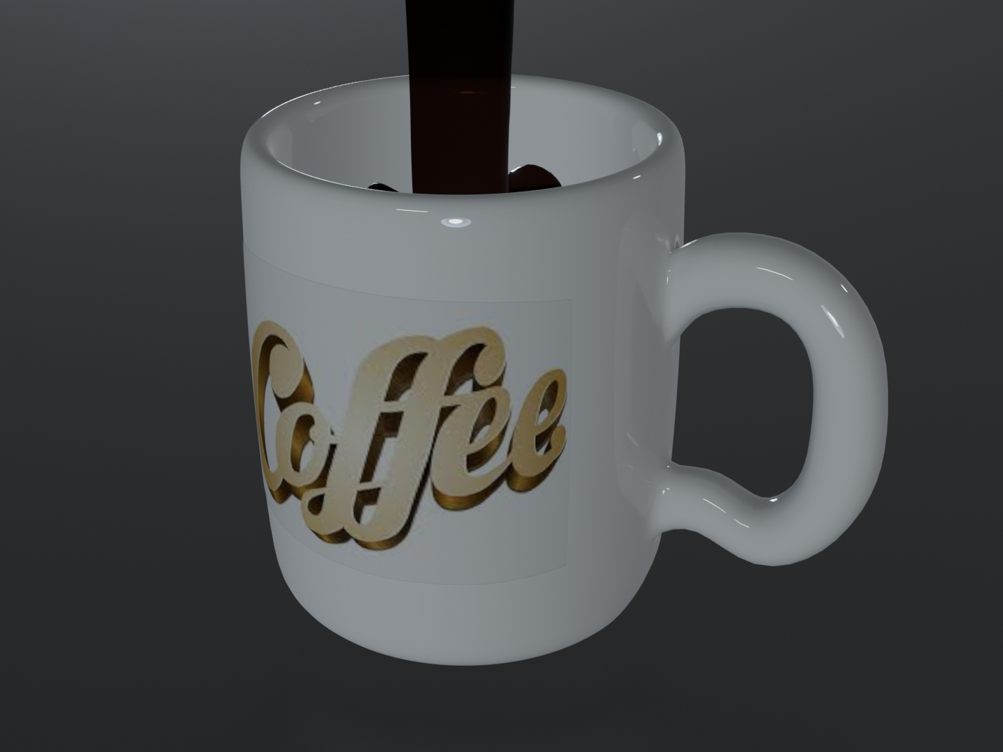 Coffee cup model